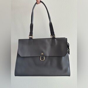 Bonnes Fêtes Boutique pour Dames Medium Leather Bag in Gray